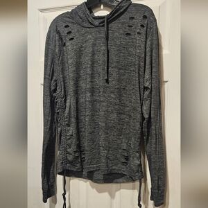 ON FIRE HOODED TOP